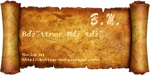 Büttner Máté névjegykártya