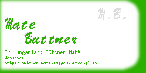 mate buttner business card